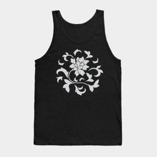 Oriental Flower – Silver – Circular Tank Top